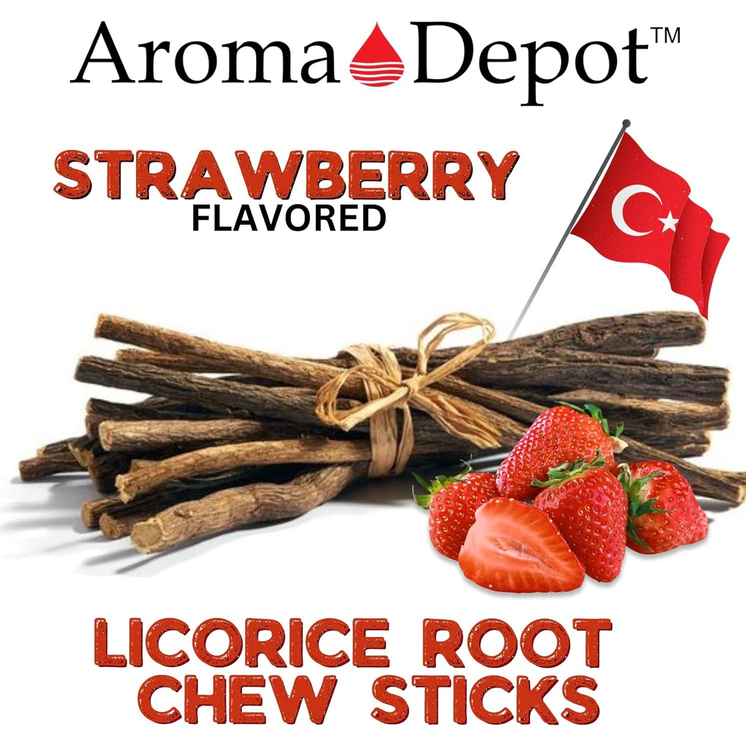 Palitos de Regaliz Sabor Fresa Aroma Depot 100% Natural 17 cm