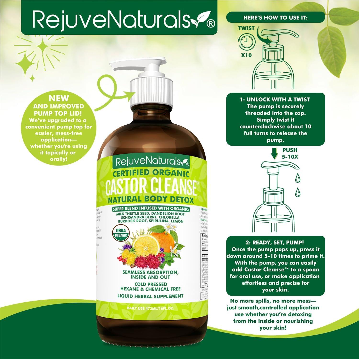 Limpieza de Ricino RejuveNaturals 473ml - Detox Orgánico