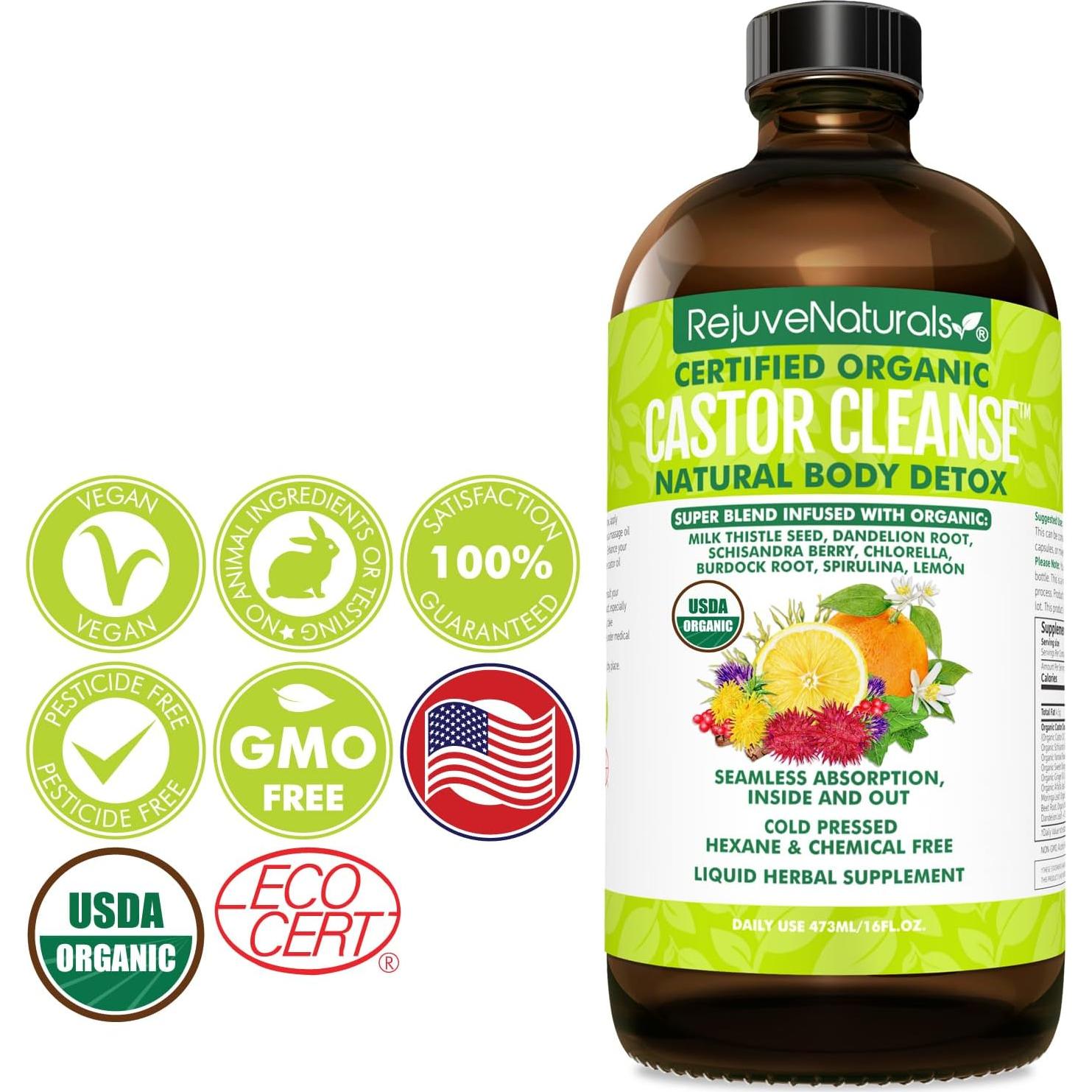 Limpieza de Ricino RejuveNaturals 473ml - Detox Orgánico