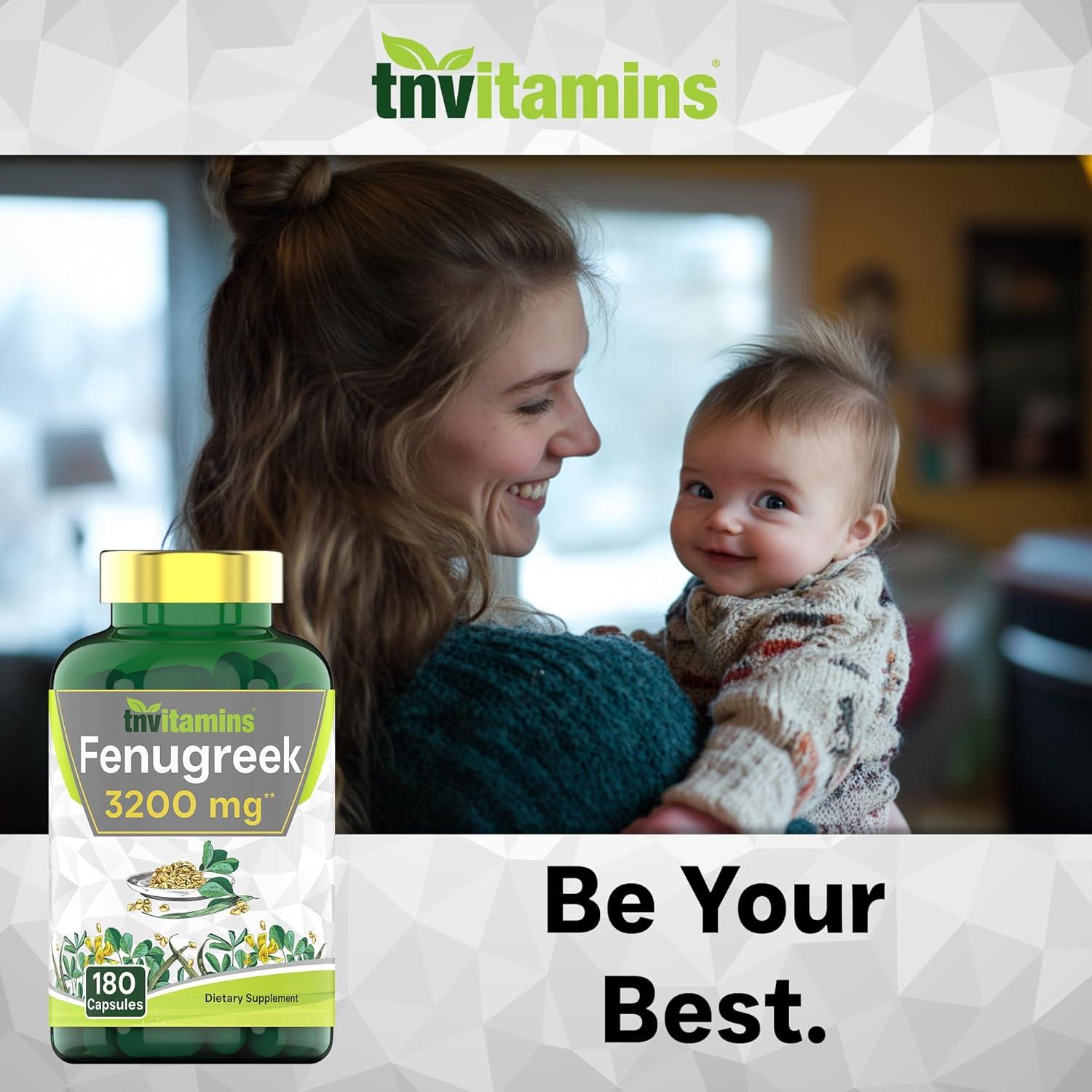 Cápsulas de Fenogreco TNVitamins 3200 mg - 180 Unidades