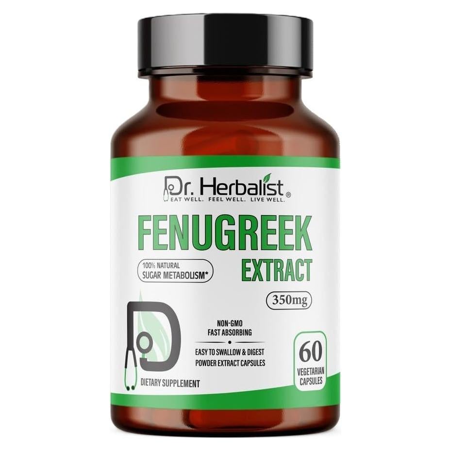 Cápsulas de Fenogreco Dr. Herbalist 350mg - 60 Unidades Veganas