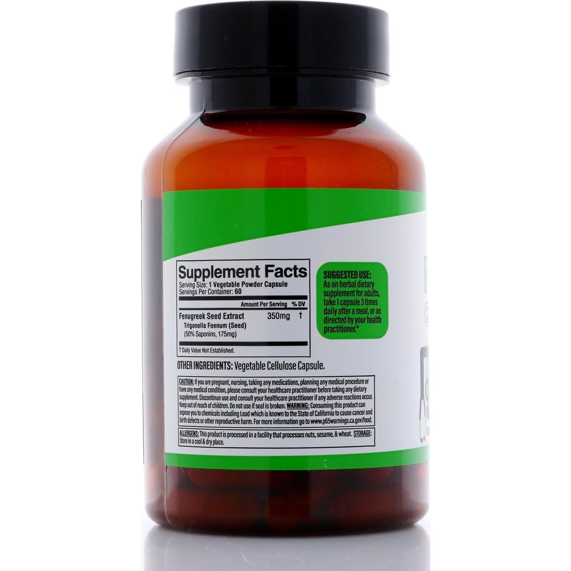 Cápsulas de Fenogreco Dr. Herbalist 350mg - 60 Unidades Veganas