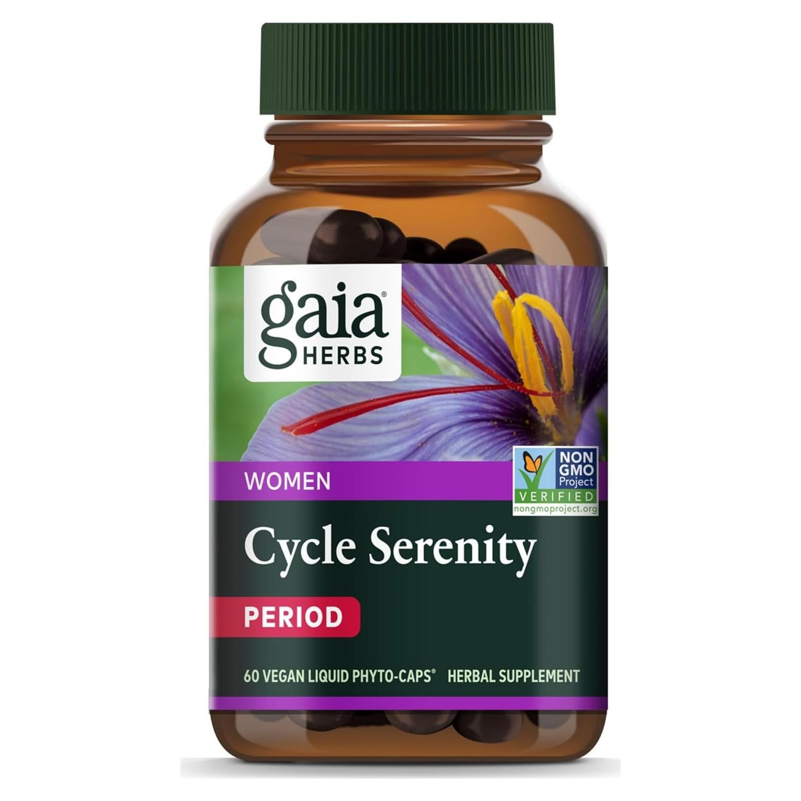 Suplemento Hormonal Gaia Herbs Serenidad del Ciclo - 60 Cápsulas Veganas