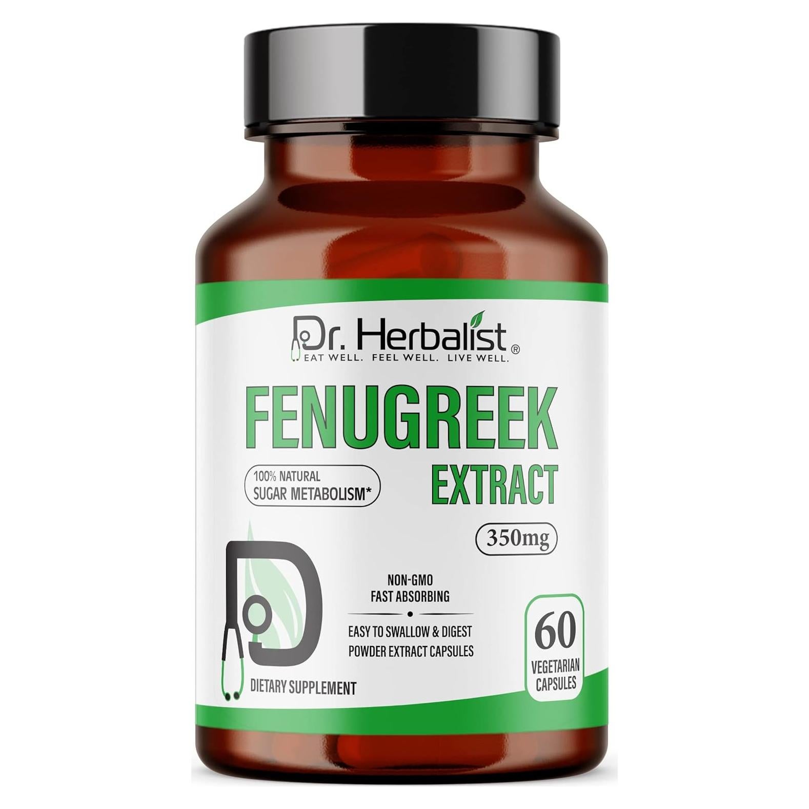 Extracto de Fenogreco Dr. Herbalist 350mg - 60 Cápsulas Vegetarianas
