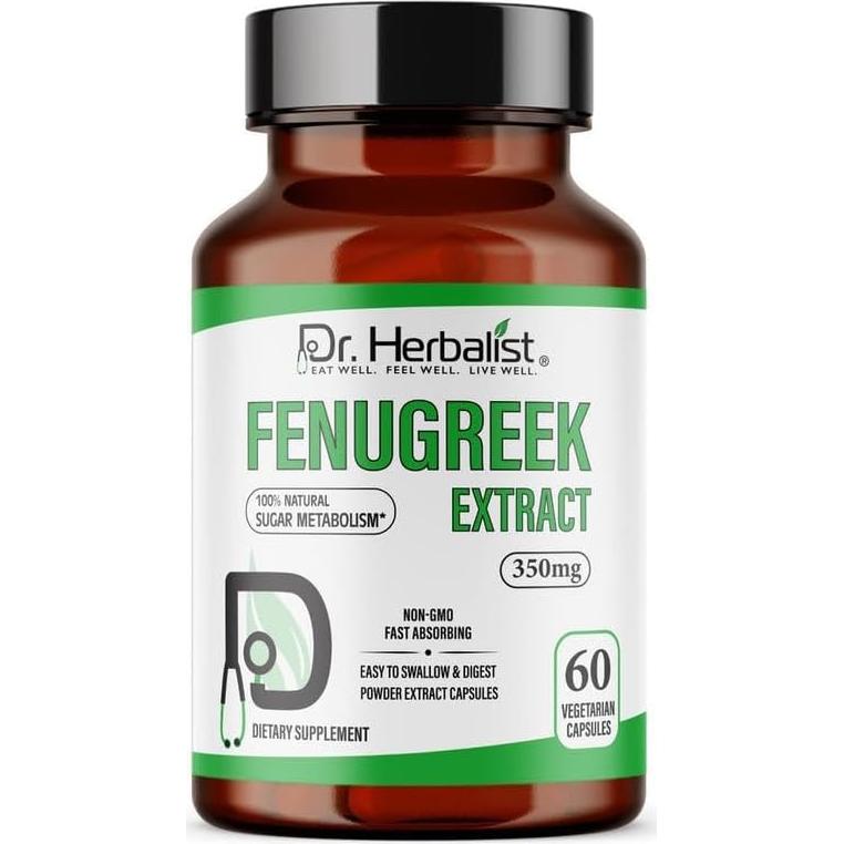 Extracto de Fenogreco Dr. Herbalist 350mg - 60 Cápsulas Vegetarianas