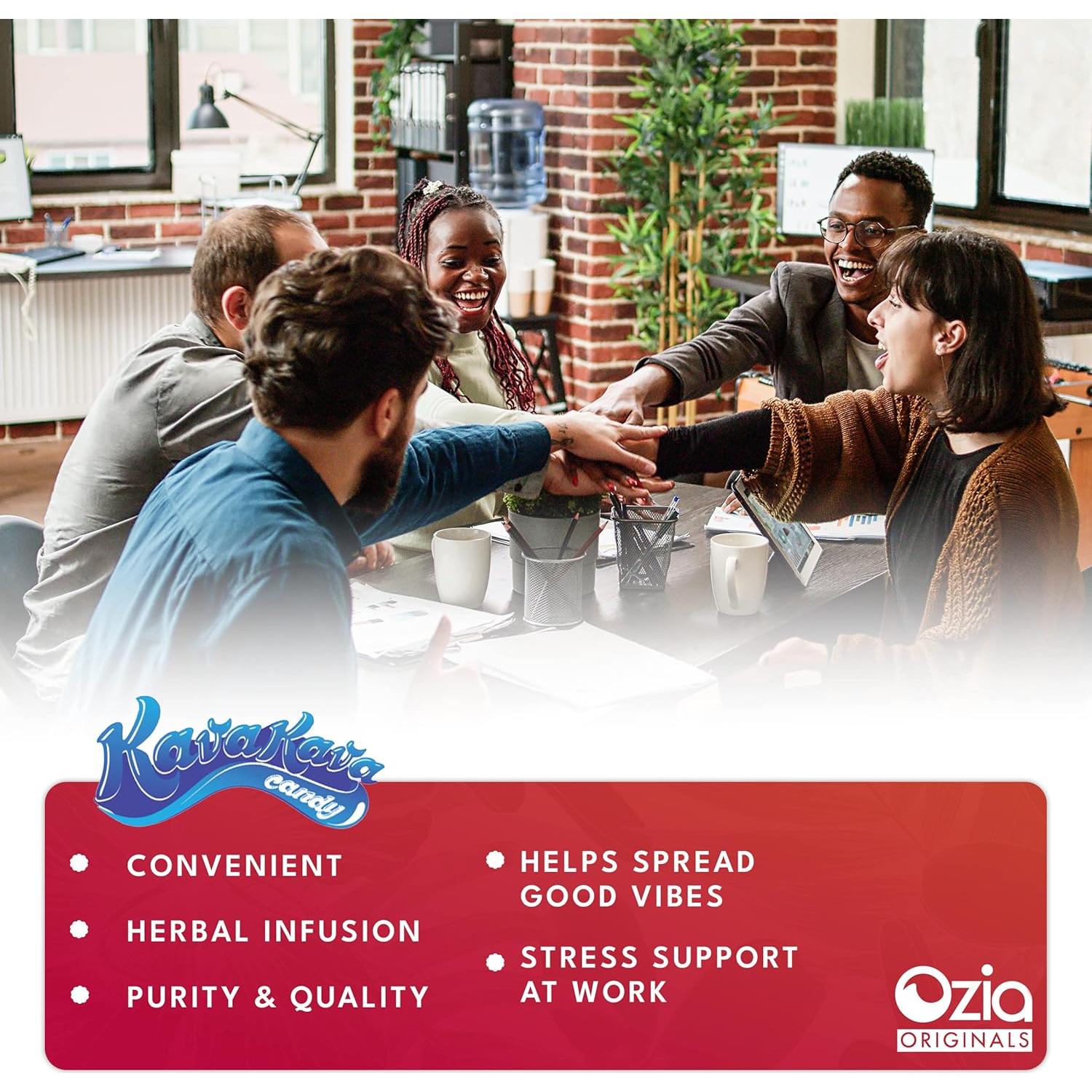 Caramelos de Kava Kava Ozia Originals - 32 Unidades Jengibre Menta