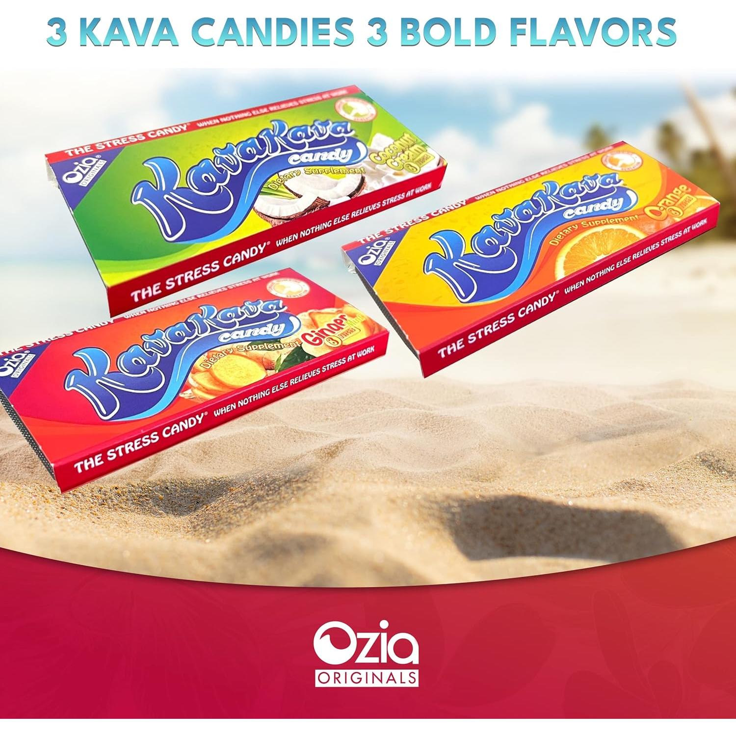 Caramelos de Kava Kava Ozia Originals - 32 Unidades Jengibre Menta