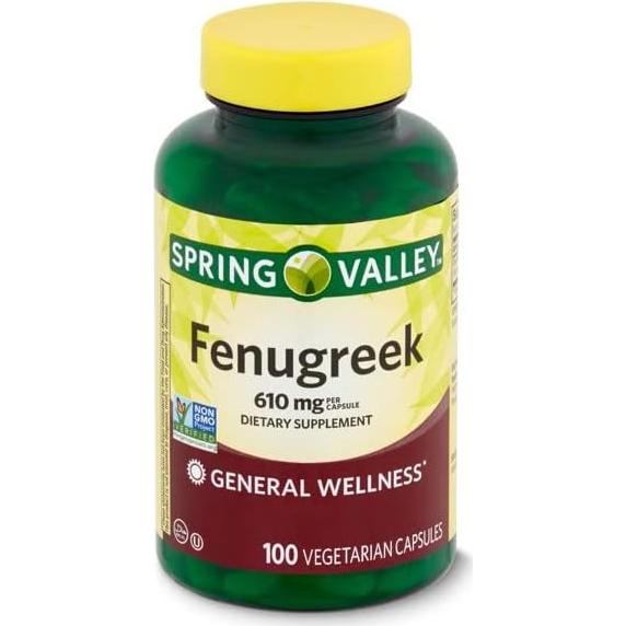 Suplemento Dietético Fenogreco Spring Valley 610 mg 100 Cápsulas