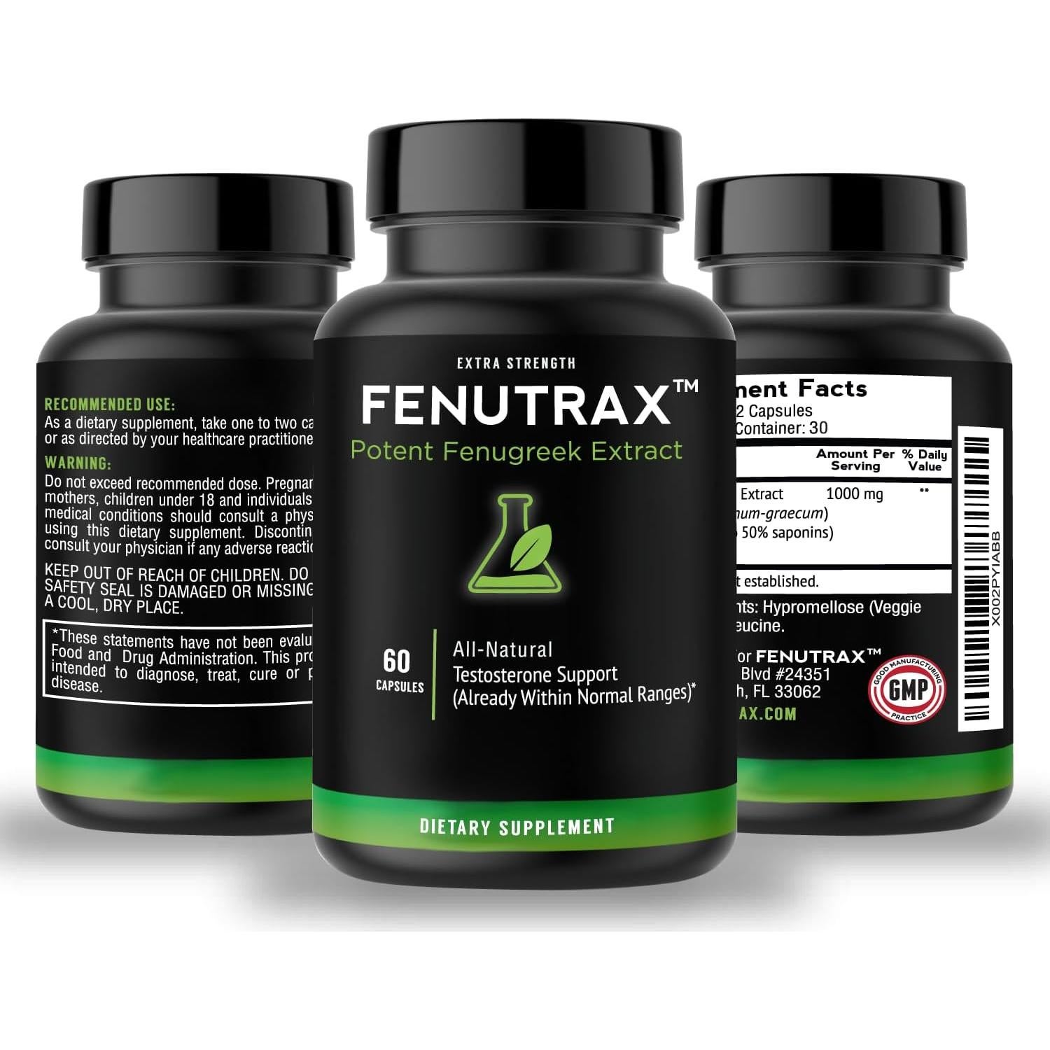 Suplemento de Fenogreco VitaMonk FenuTrax 120 Cápsulas 500mg