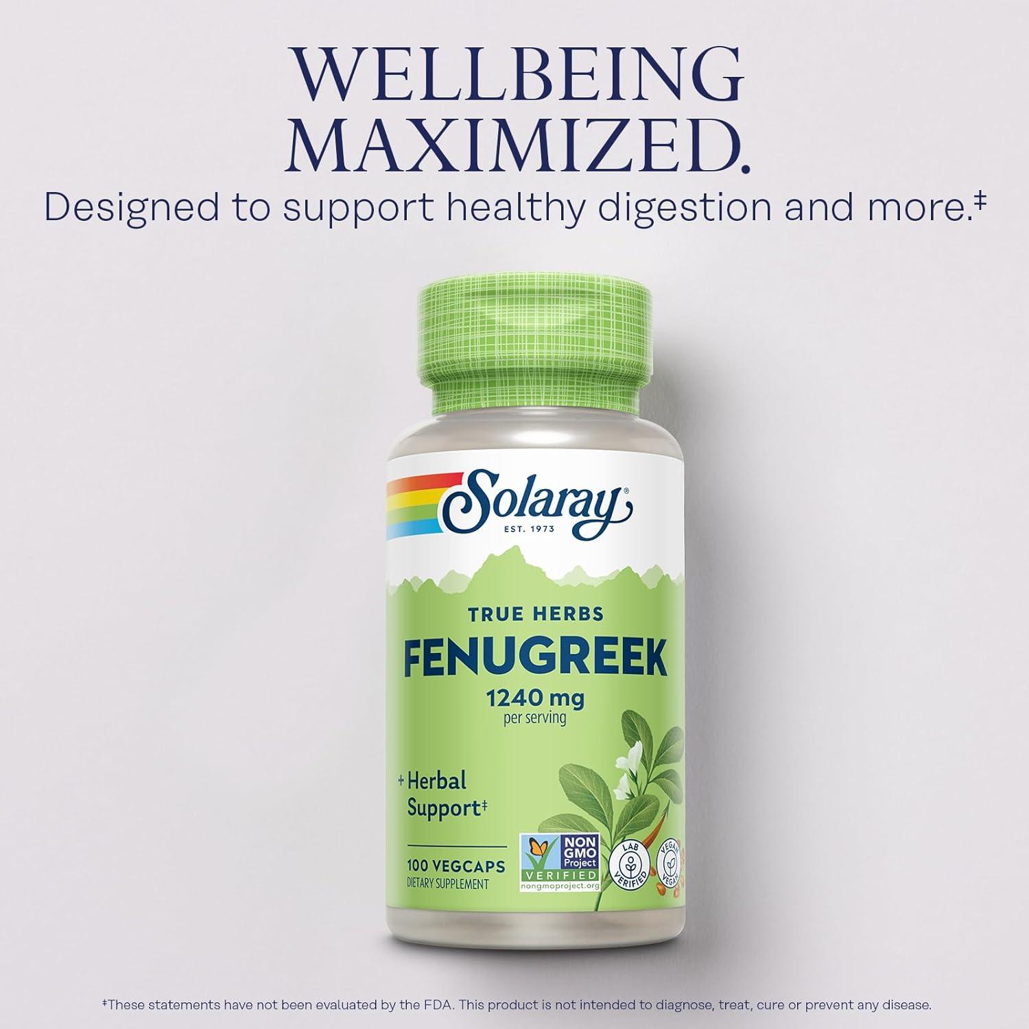 Semillas de Fenogreco Solaray 1240 mg - 50 VegCaps