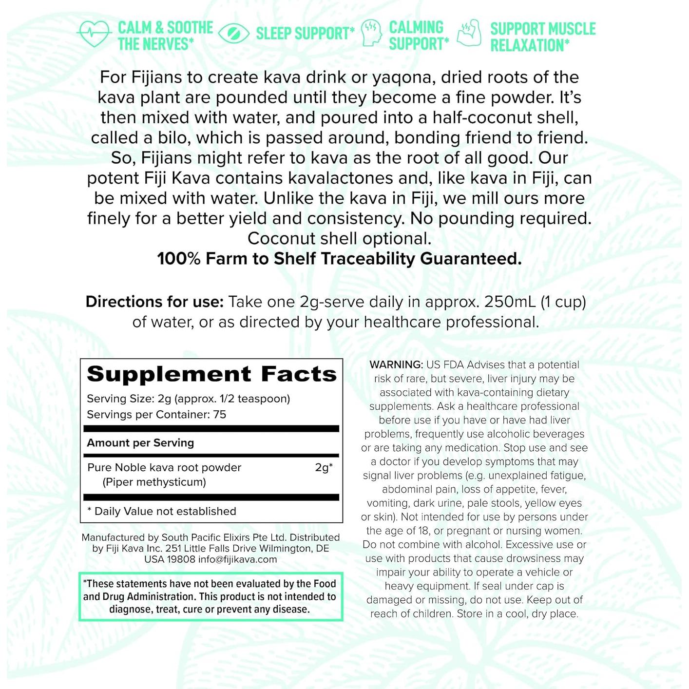 Polvo de Kava Instantáneo FijiKava 150g - Relajación Natural