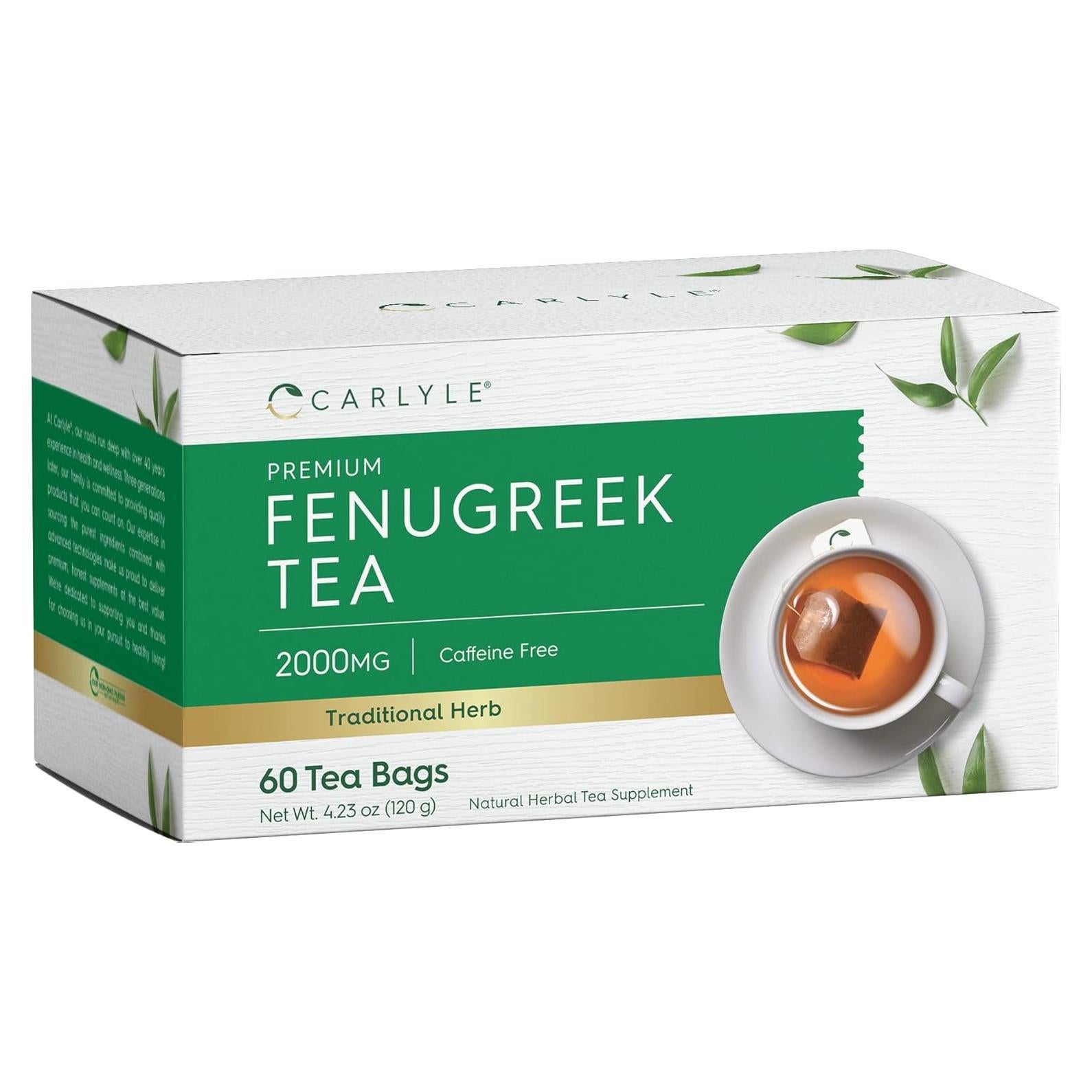 Té de Semilla de Fenogreco Carlyle | 60 Bolsitas | Sin Cafeína