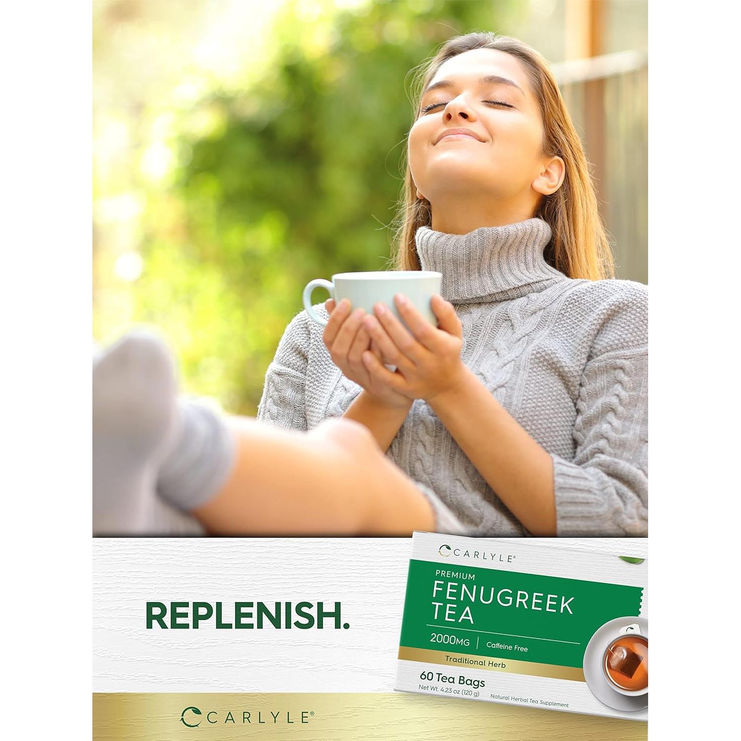 Té de Semilla de Fenogreco Carlyle | 60 Bolsitas | Sin Cafeína