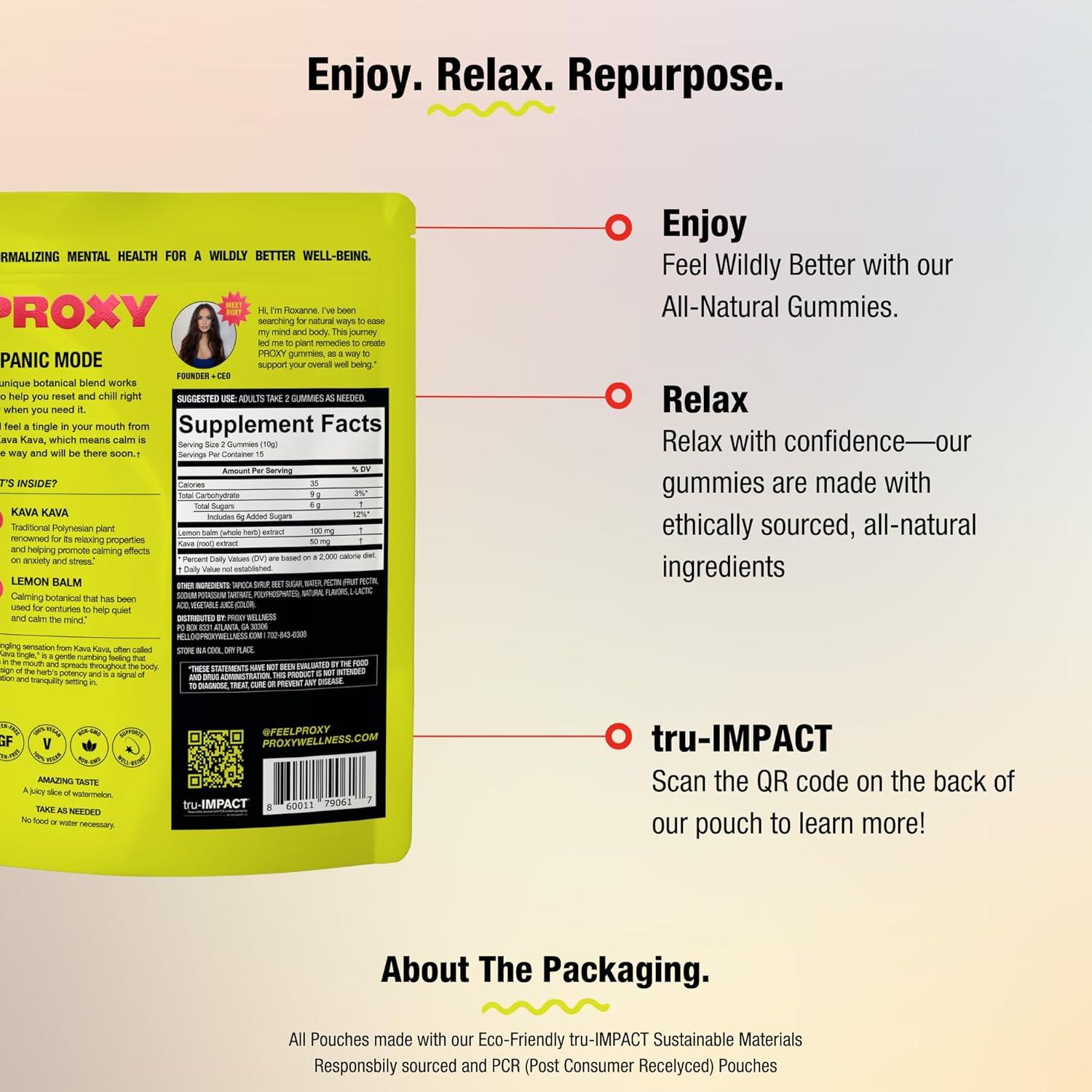 Gomitas de Kava Proxy Wellness 30 unidades - Sabor Sandía