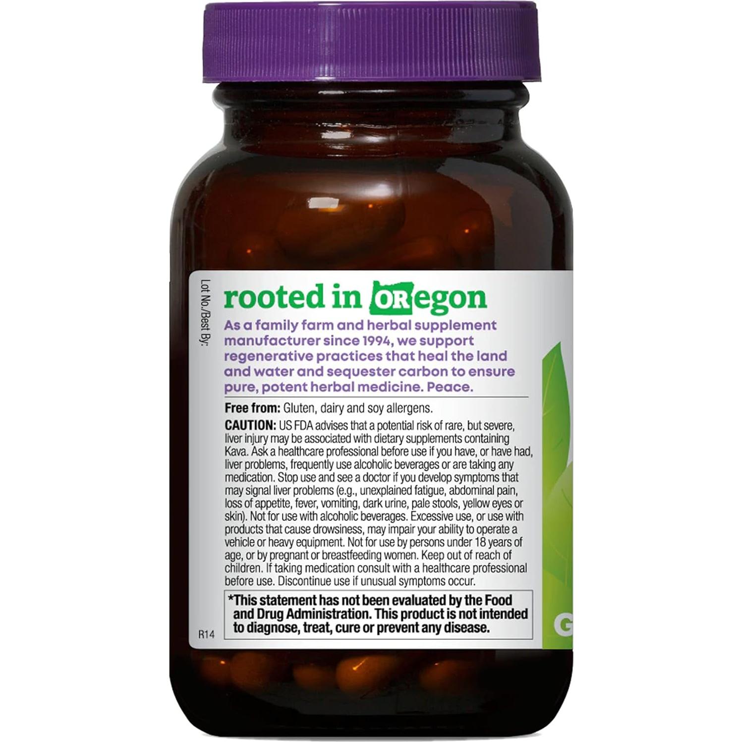 Cápsulas de Kava Oregon's Wild Harvest 90 unidades 100% vegetarianas