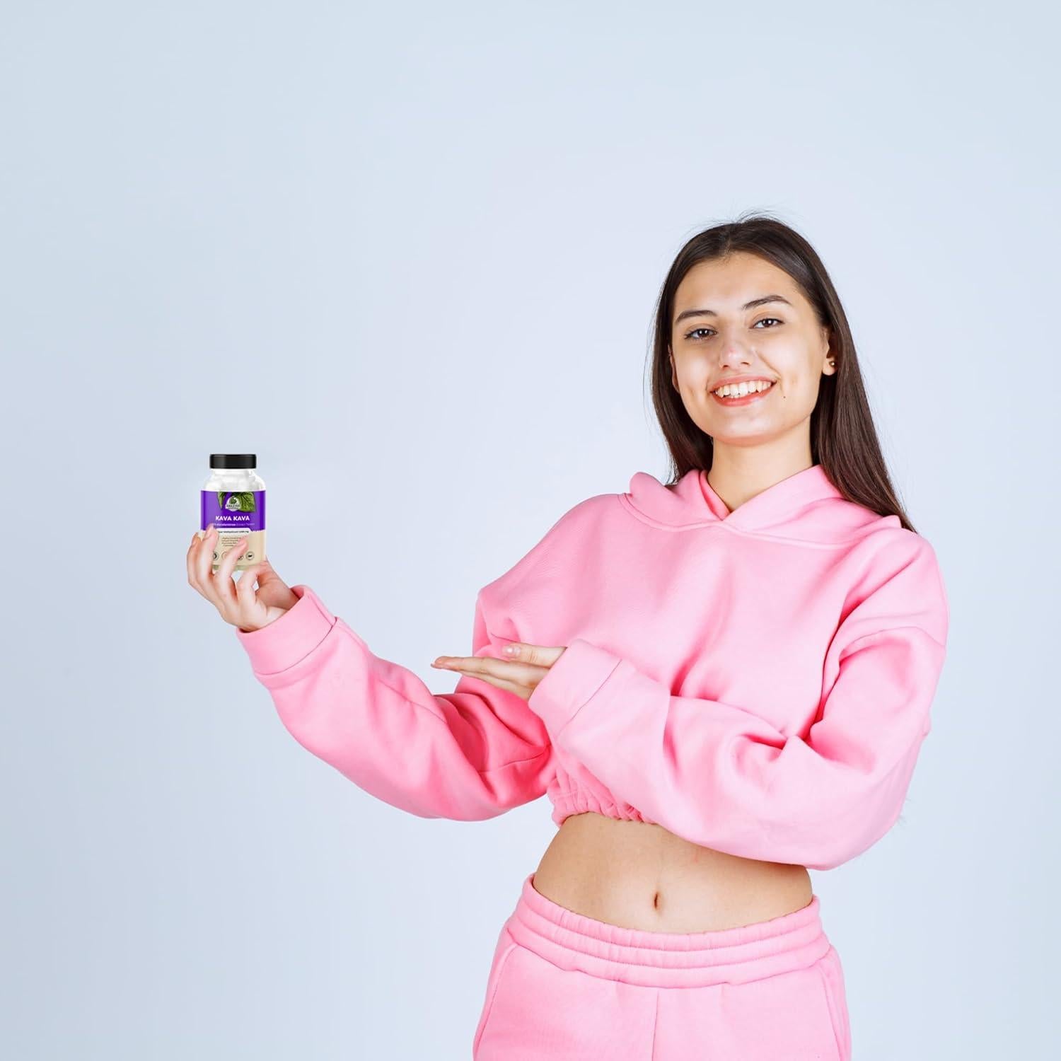 Tabletas de Kava Kava Alta Potencia 1400mg Amazing Botanicals