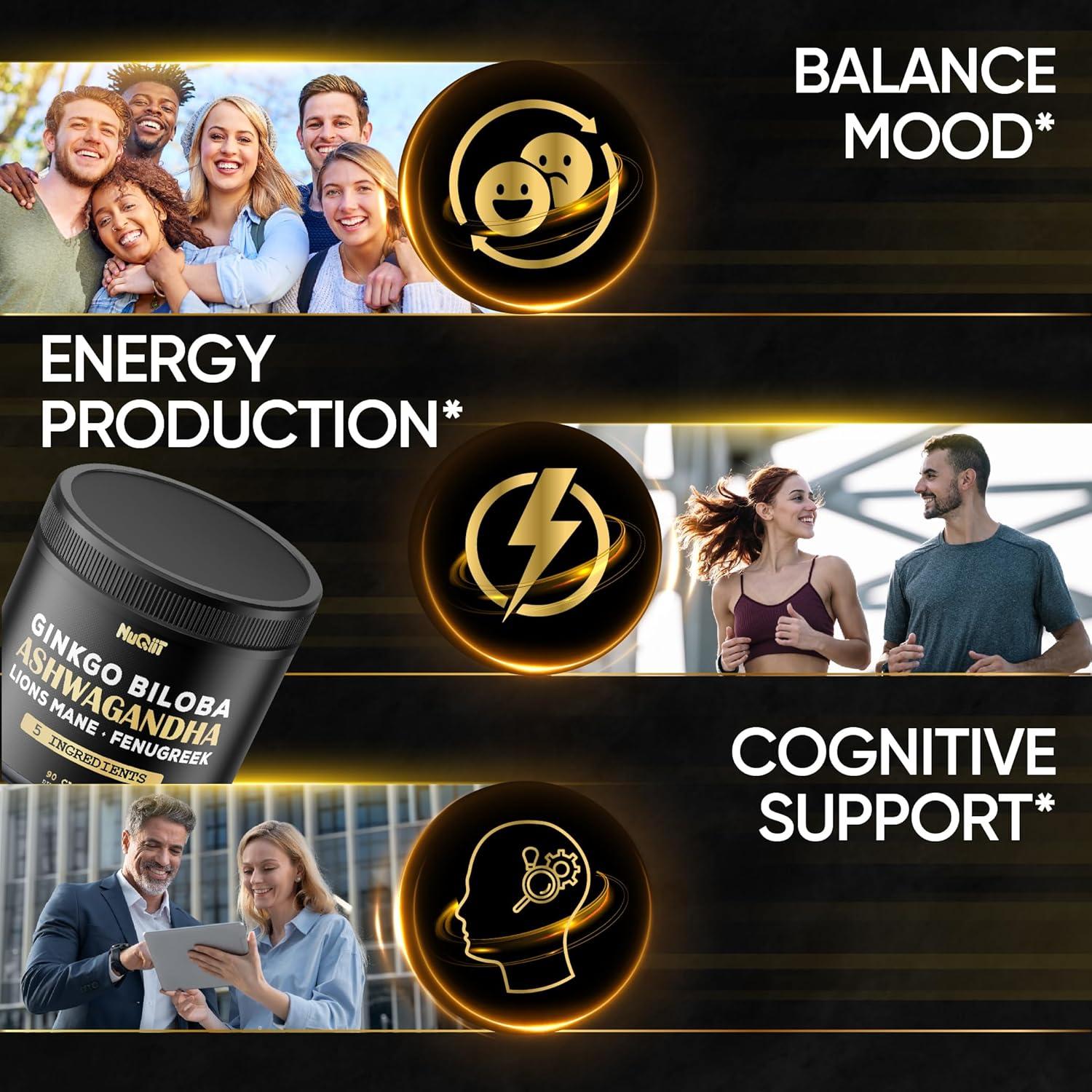 Cápsulas de Ashwagandha 12000mg Nuqiit - 90 Veganas