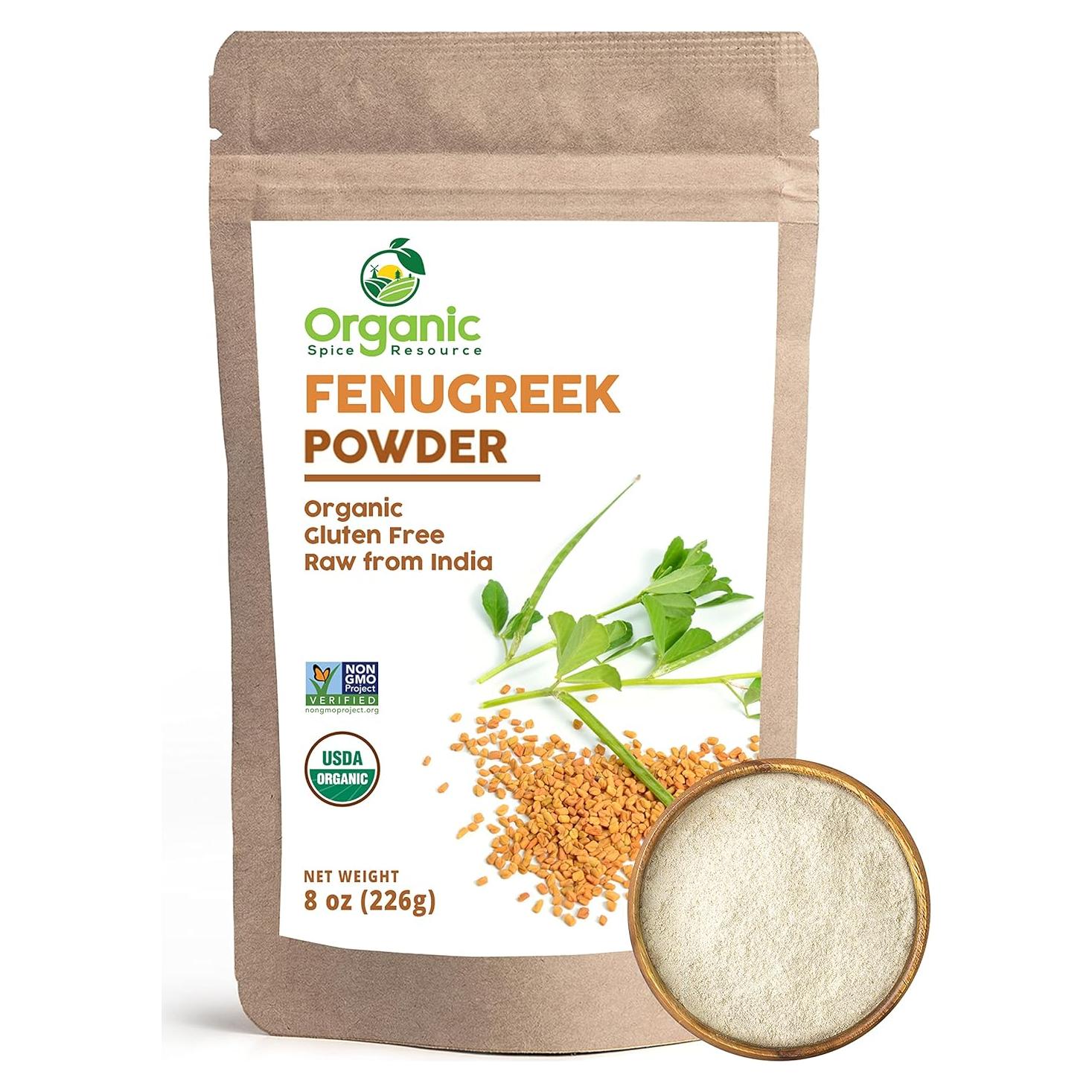 Polvo de Fenogreco Orgánico 226g - SHOPOSR, Aprobado USDA