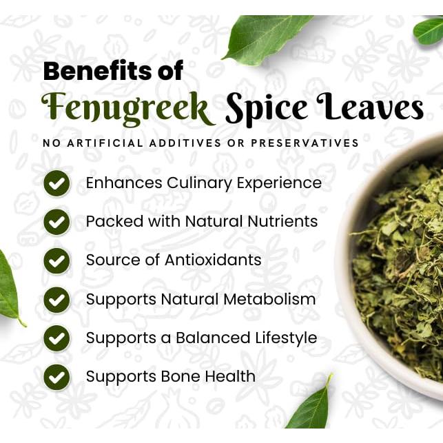 Hojas de Fenogreco Secas Raslok 28g | Especia Gourmet Vegana