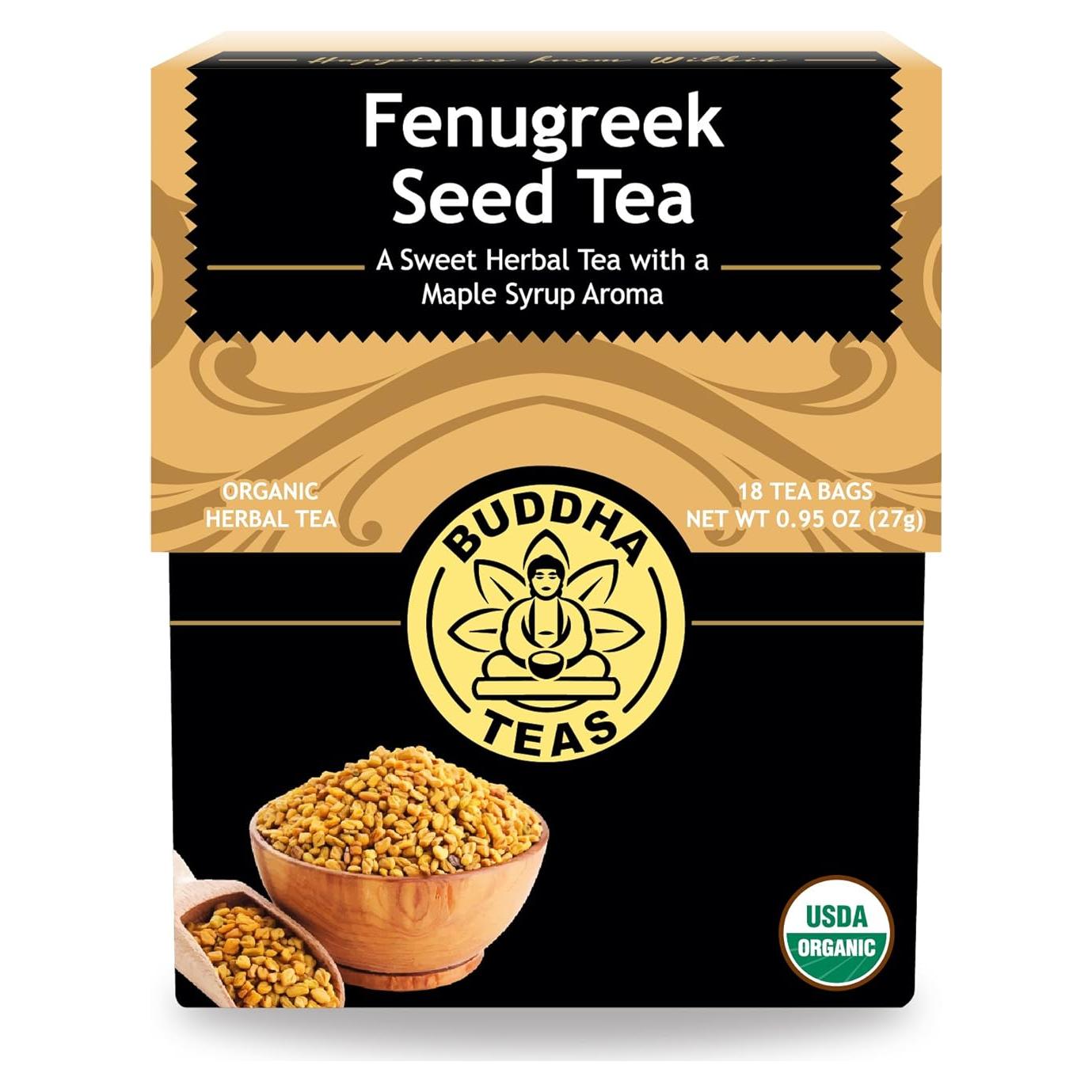 Té de Semilla de Fenogreco Buddha Teas - 18 Bolsitas Sin Cafeína
