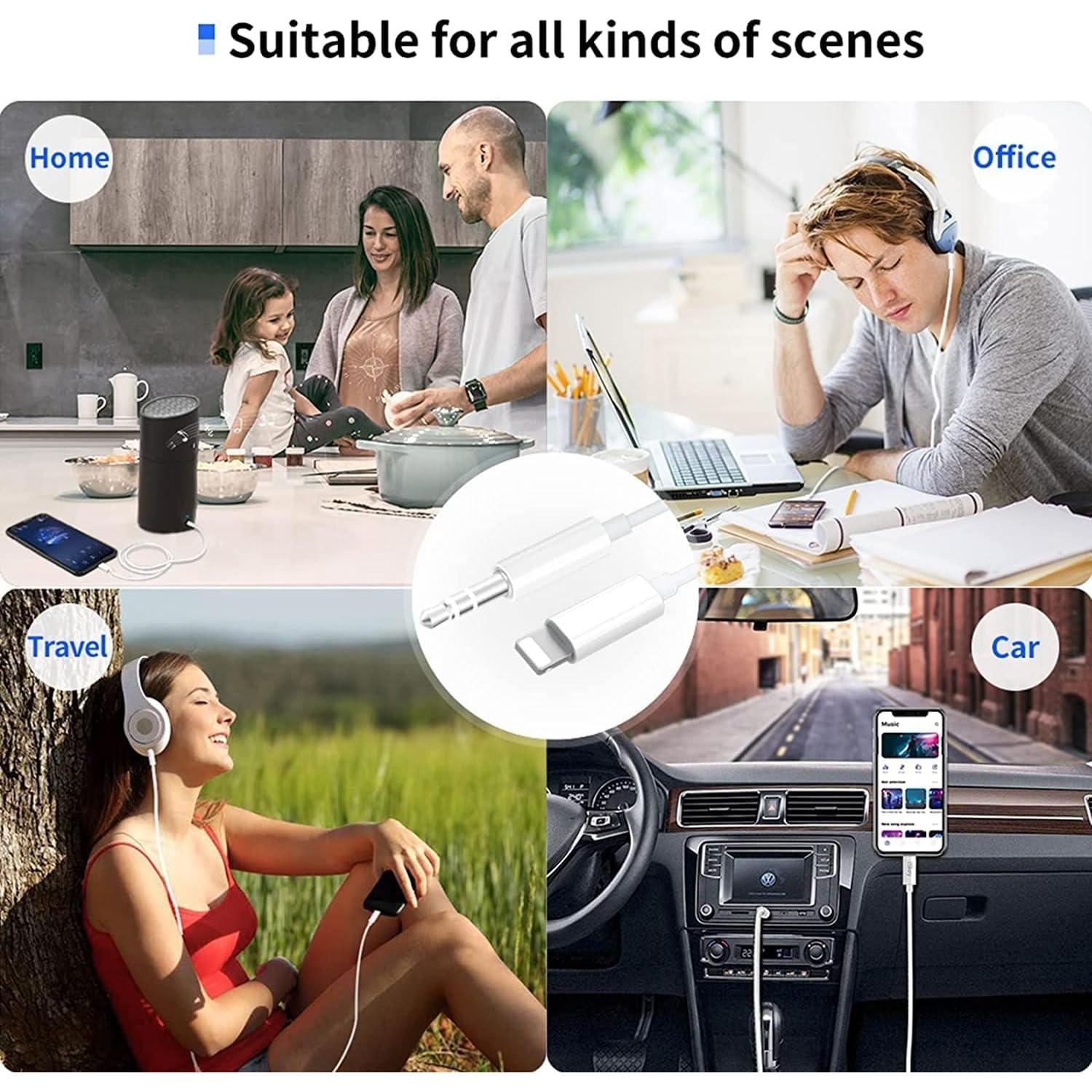 iSkey Cable Aux 3.5mm para iPhone MFi Compatible iOS