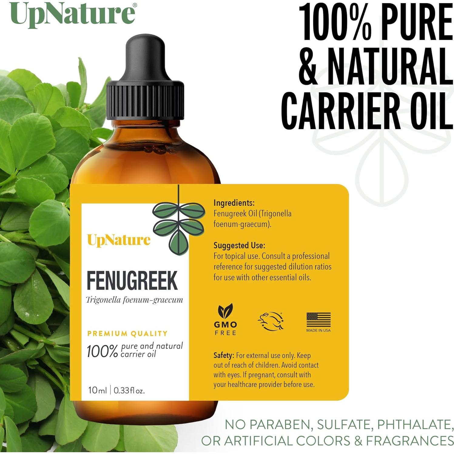 Aceite de Fenogreco UpNature 100% Puro 60ml - Natural y Sin OGM