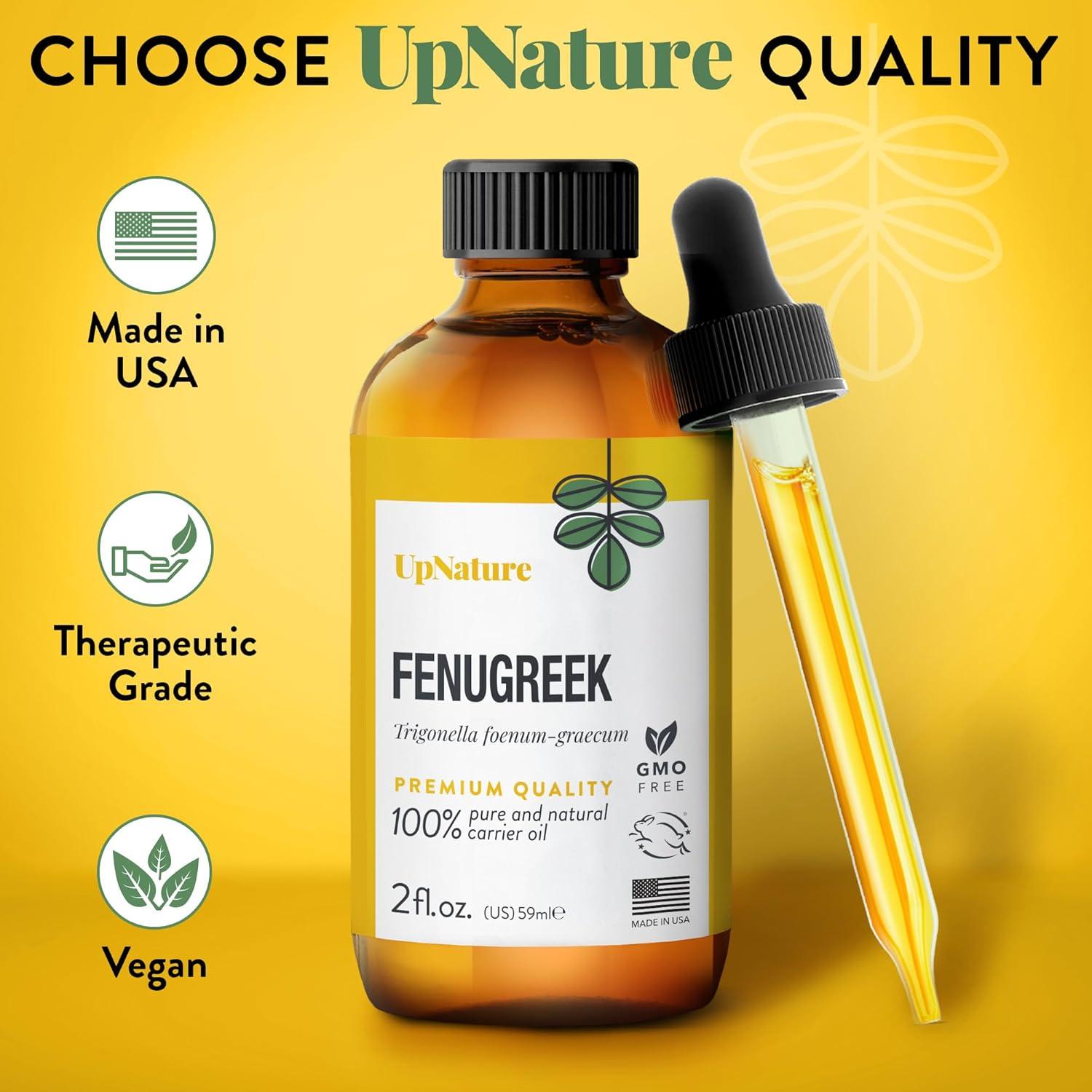 Aceite de Fenogreco UpNature 100% Puro 60ml - Natural y Sin OGM