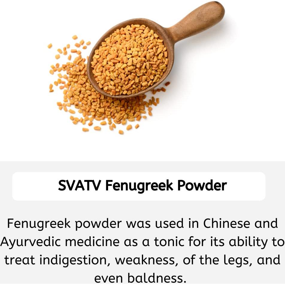 Polvo de Semilla de Fenogreco SVATV 227g - Cuidado Cabello y Piel
