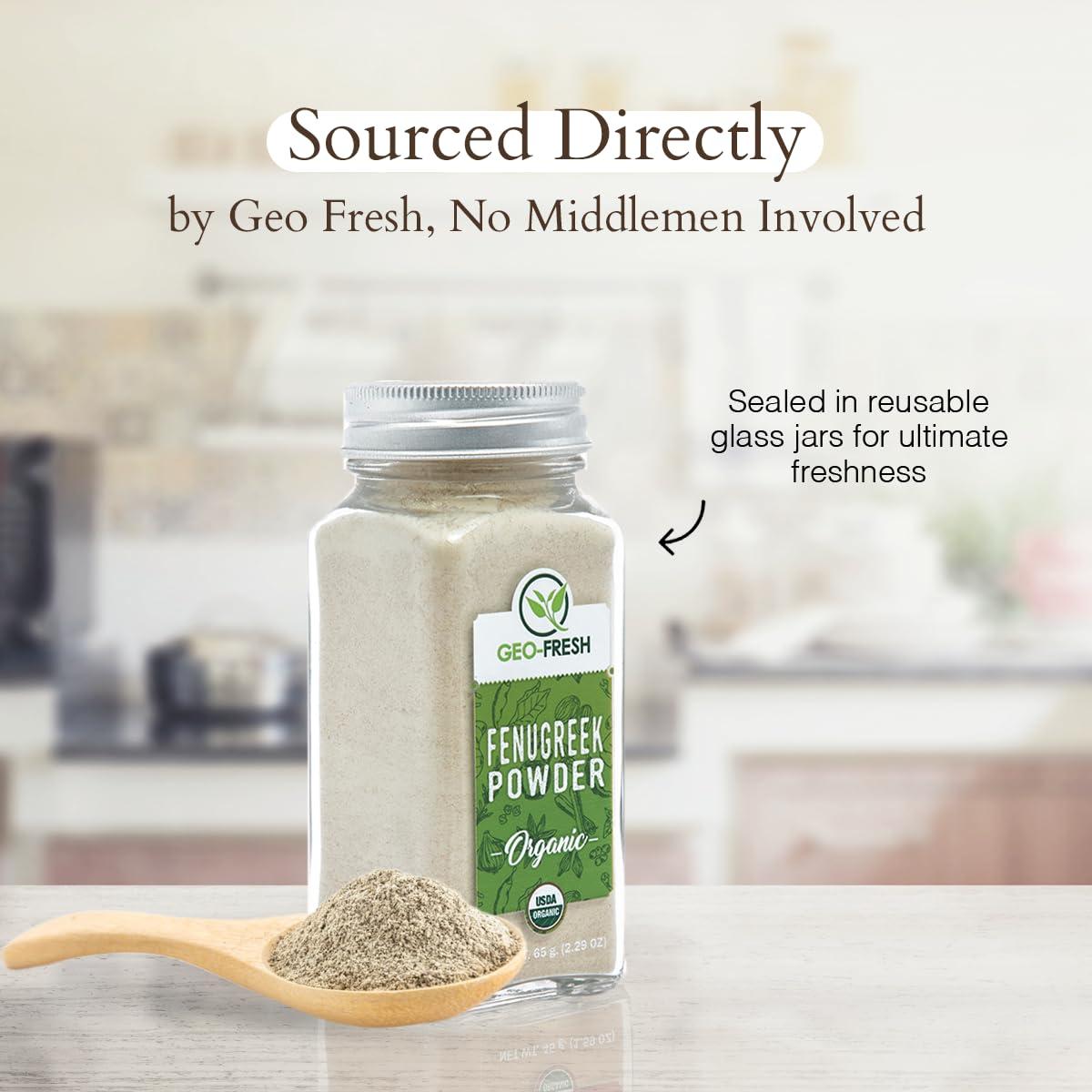 Polvo de Fenogreco Orgánico Geo-Fresh 65g - Especia India Premium