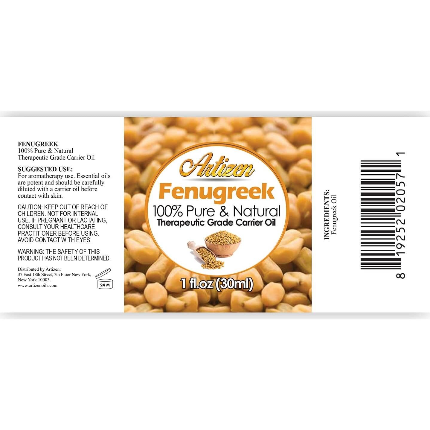 Aceite Esencial de Fenogreco Artizen 30ml Puro y Natural