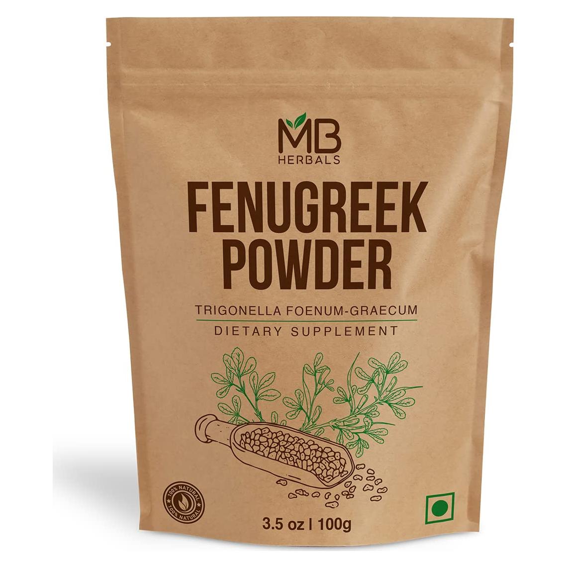 Polvo de Semillas de Fenogreco MB Herbals 100g Orgánico