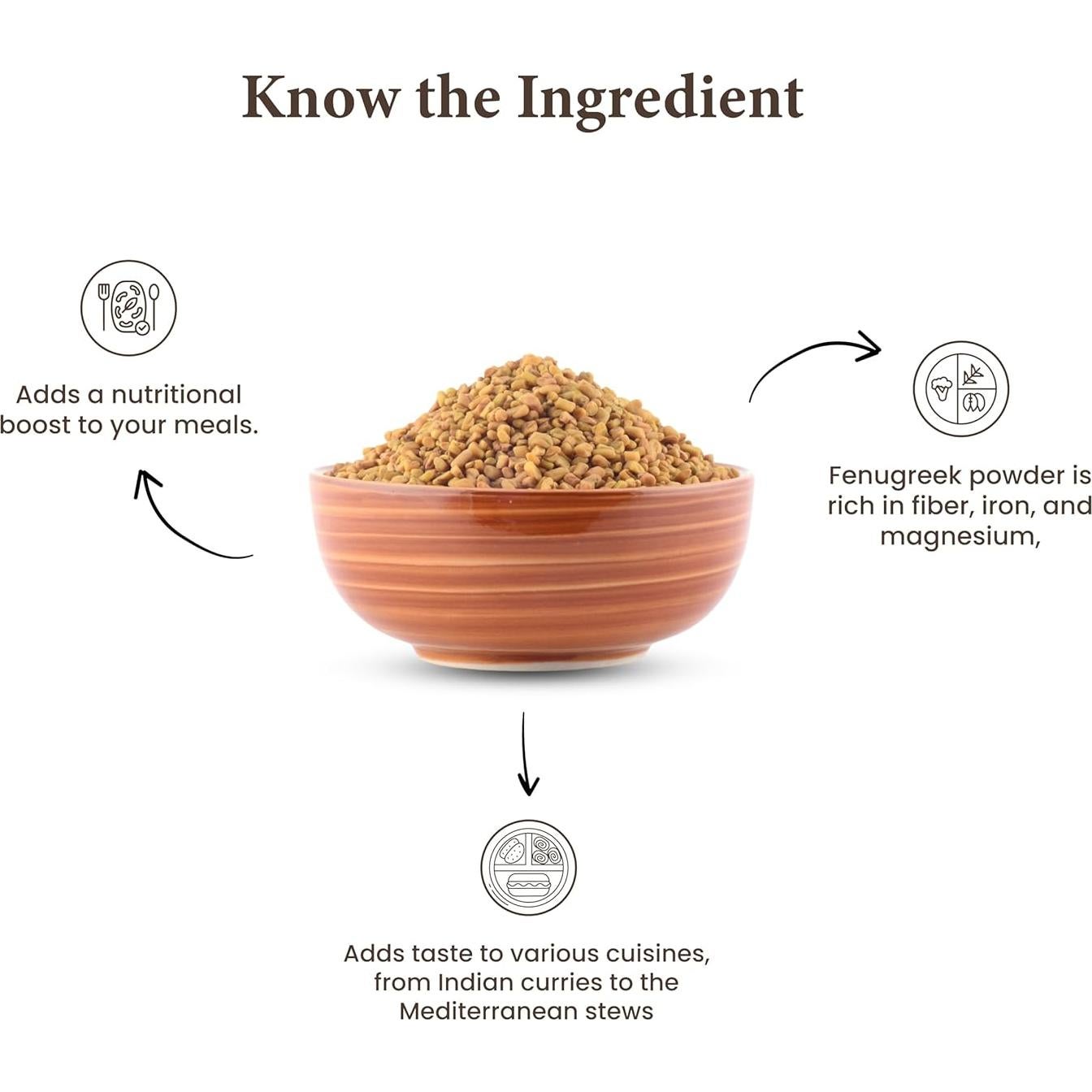 Polvo de Fenogreco Orgánico Just Jaivik 227 g - Digestión y Inmunidad