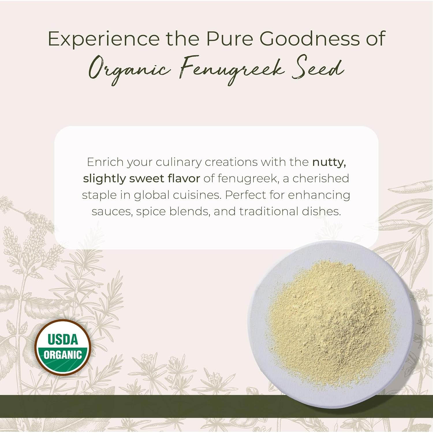 Polvo de Semilla de Fenogreco Orgánico Starwest 0.45 kg - Especia para Curry y Guisos