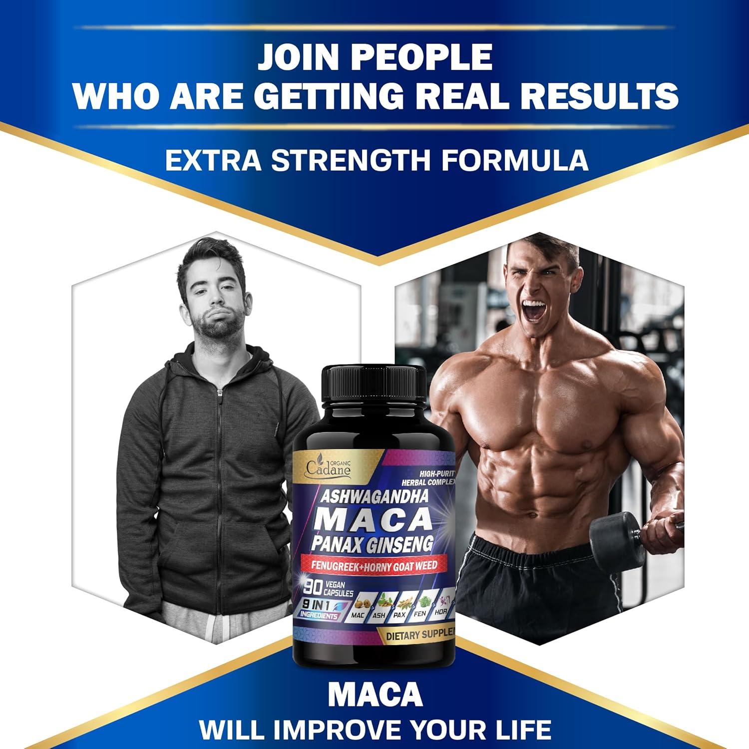 Suplemento de Raíz de Maca Orgánica Cadane - 90 Cápsulas