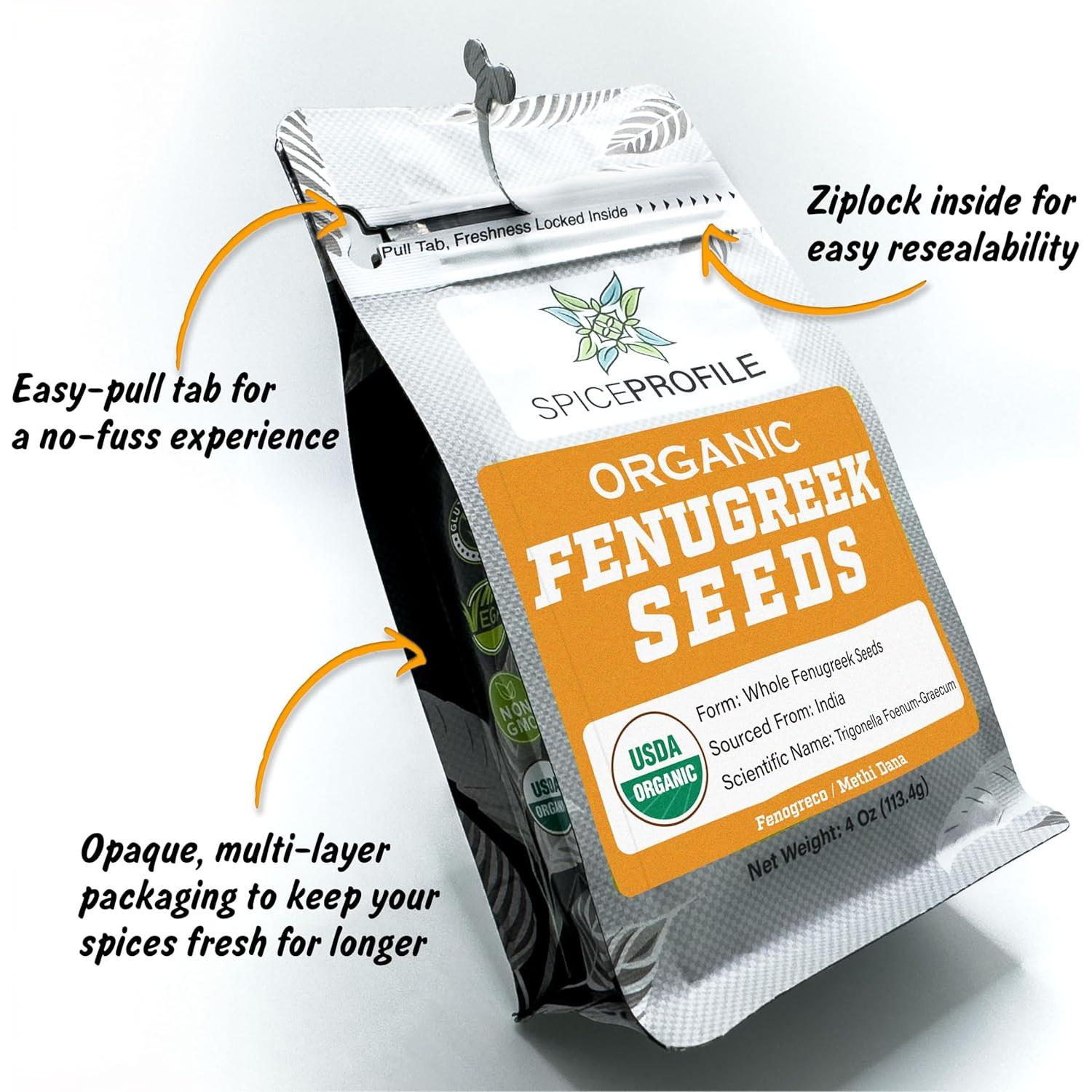 Semillas de Fenogreco Orgánicas 113.4g - Spice Profile LLC