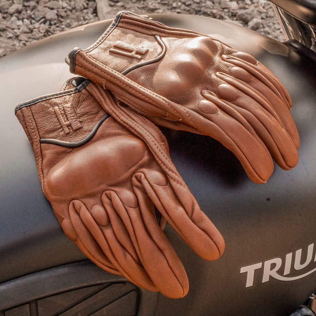 Guantes de Moto para Mujer Harssidanzar GL016 Cuero Táctil
