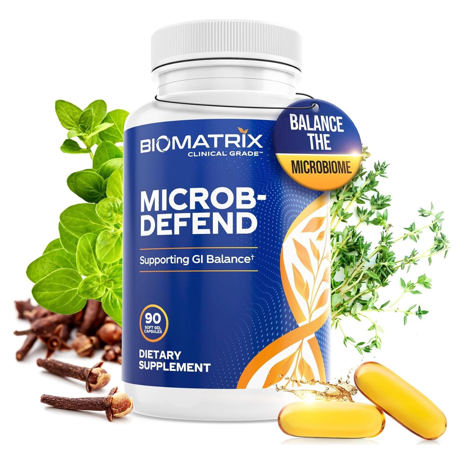 Suplemento Digestivo BioMatrix Microb-Defend 90 Cápsulas