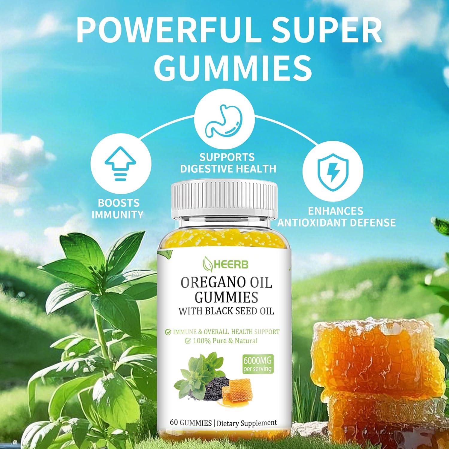 Gominolas de Aceite de Orégano Heerb 6000mg con Semilla Negra