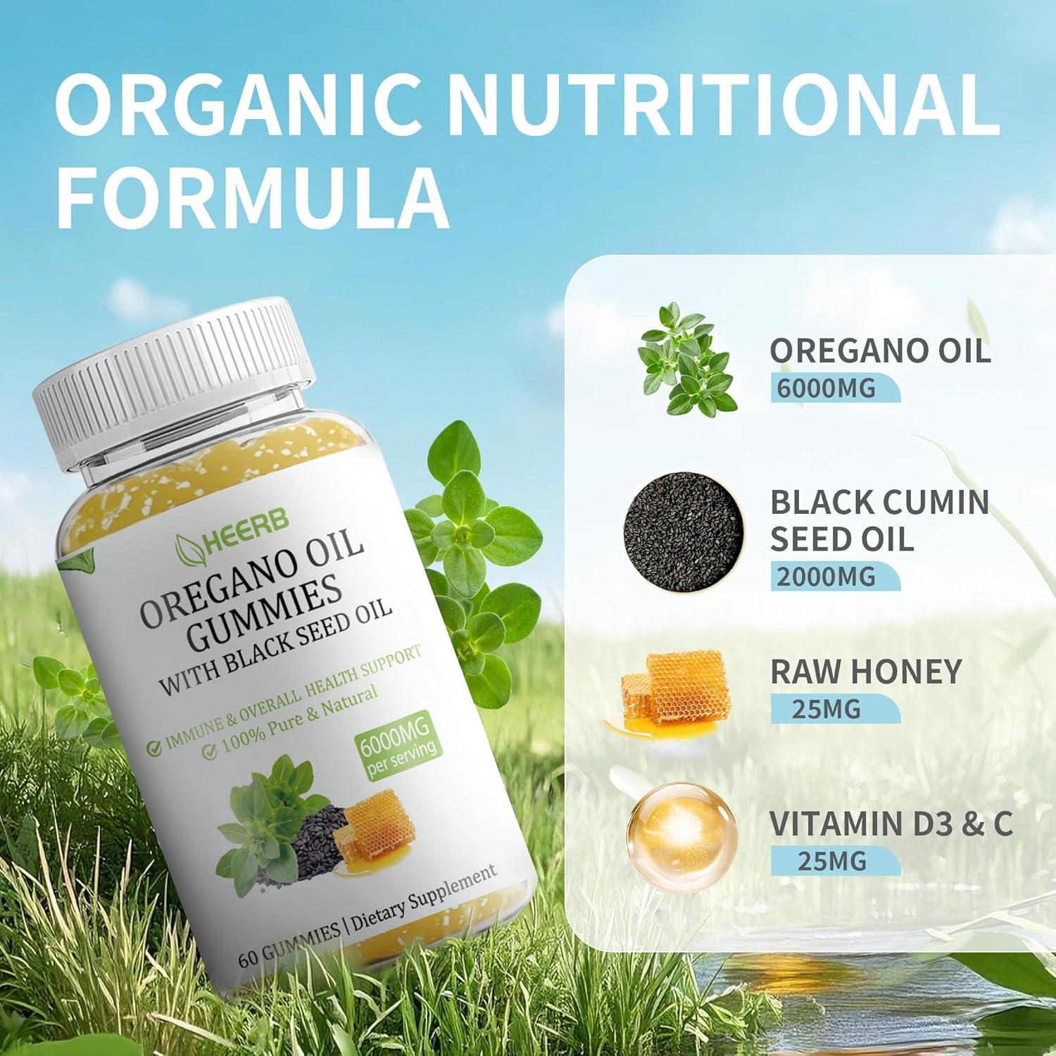 Gominolas de Aceite de Orégano Heerb 6000mg con Semilla Negra