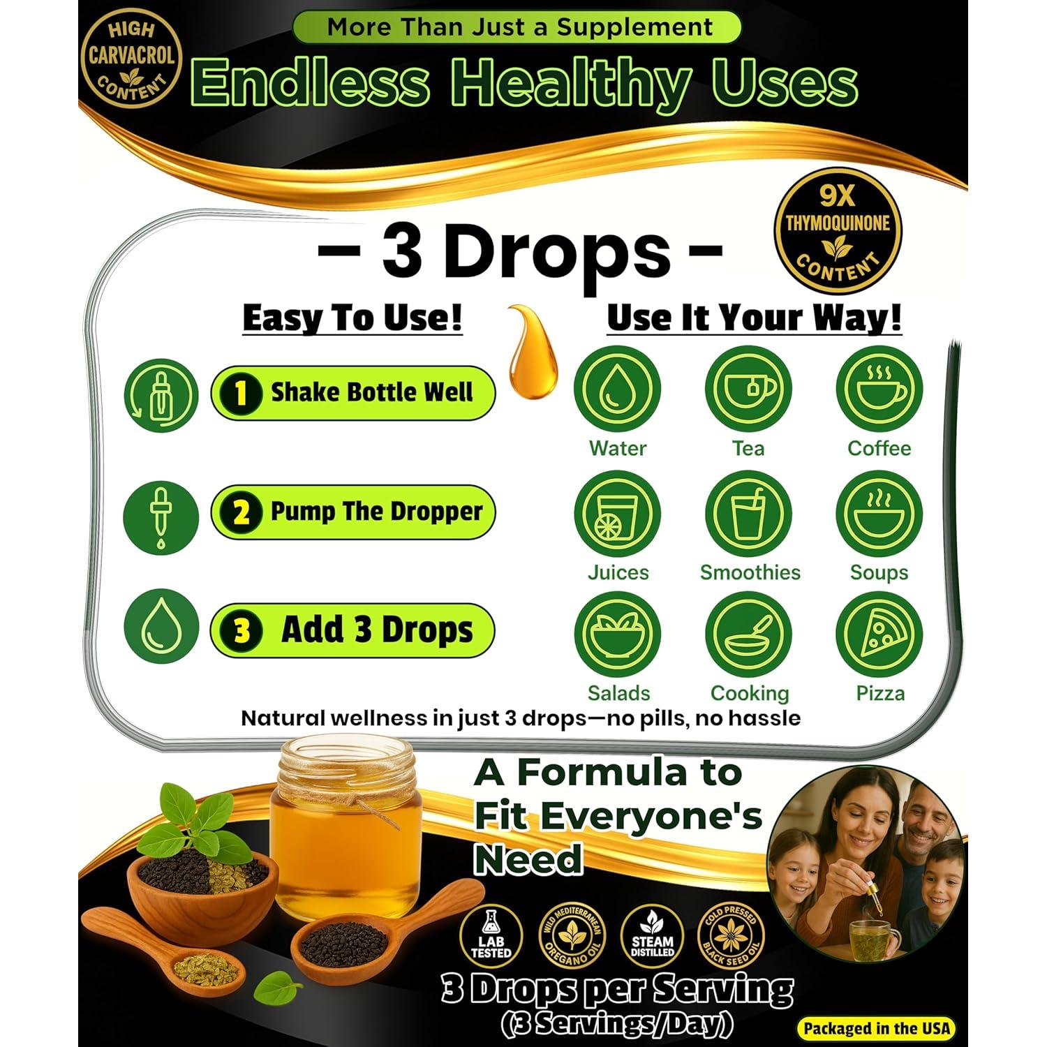 Aceite de Orégano y Semilla Negra Orgánico 50 ml - X989