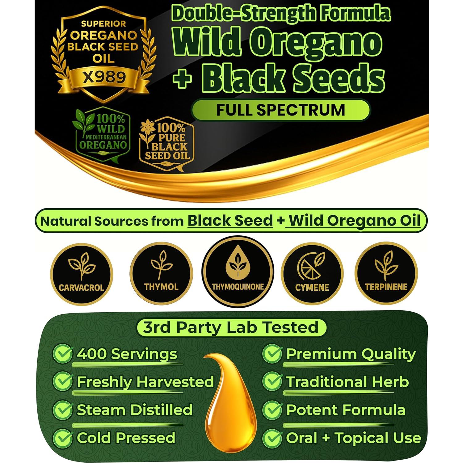 Aceite de Orégano y Semilla Negra Orgánico 50 ml - X989