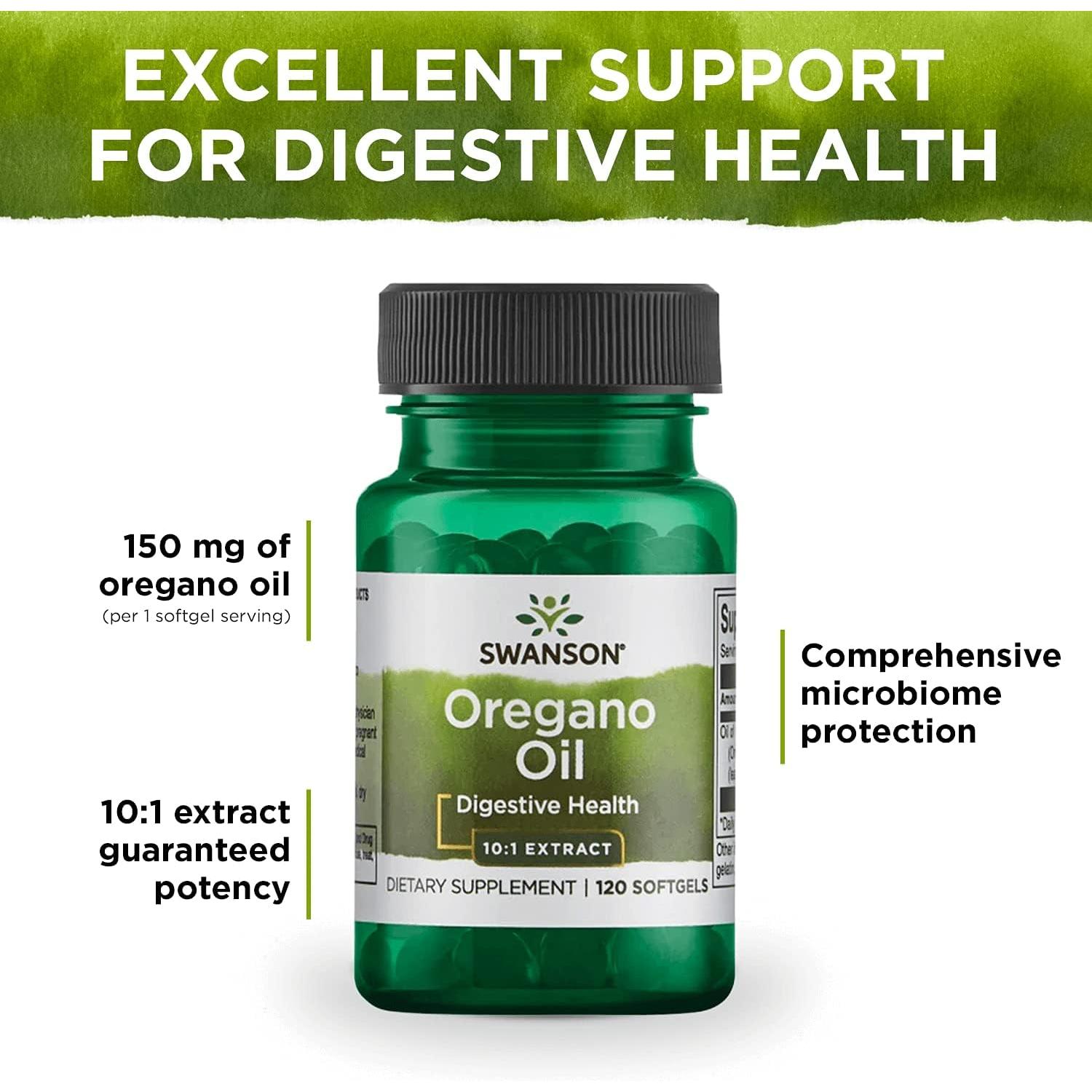 Extracto de Aceite de Orégano Swanson 10:1 120 Gelatinas 150mg