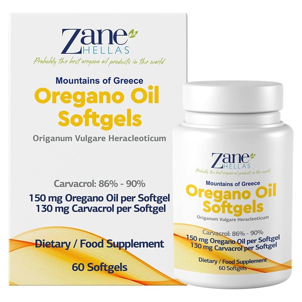 Cápsulas Blandas Aceite de Orégano Zane Hellas 60 Unidades