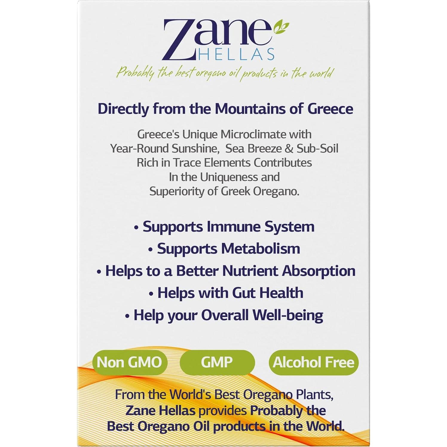 Cápsulas Blandas Aceite de Orégano Zane Hellas 60 Unidades