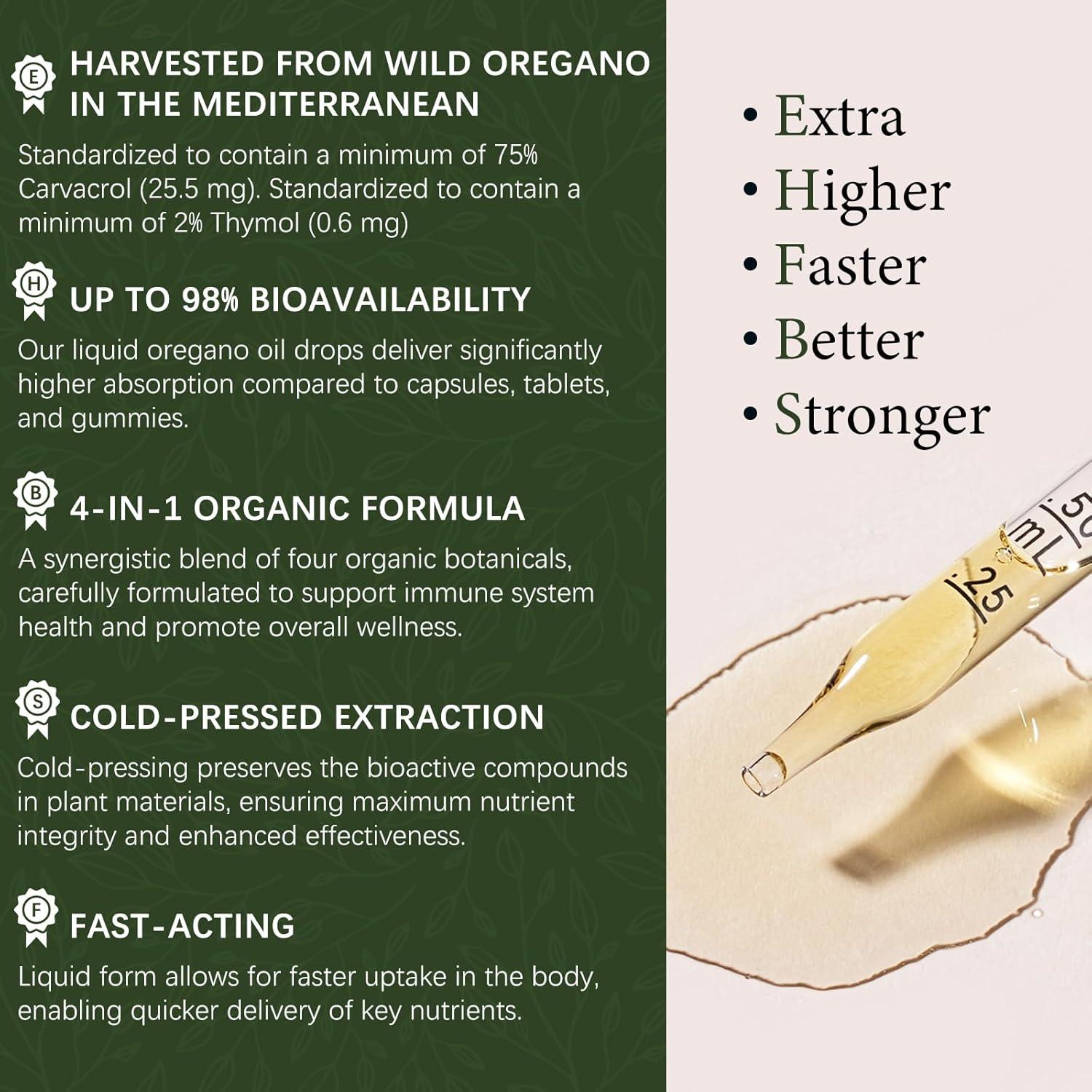 Gotas de Aceite de Orégano Orgánico Oasisforce 29.57 ml