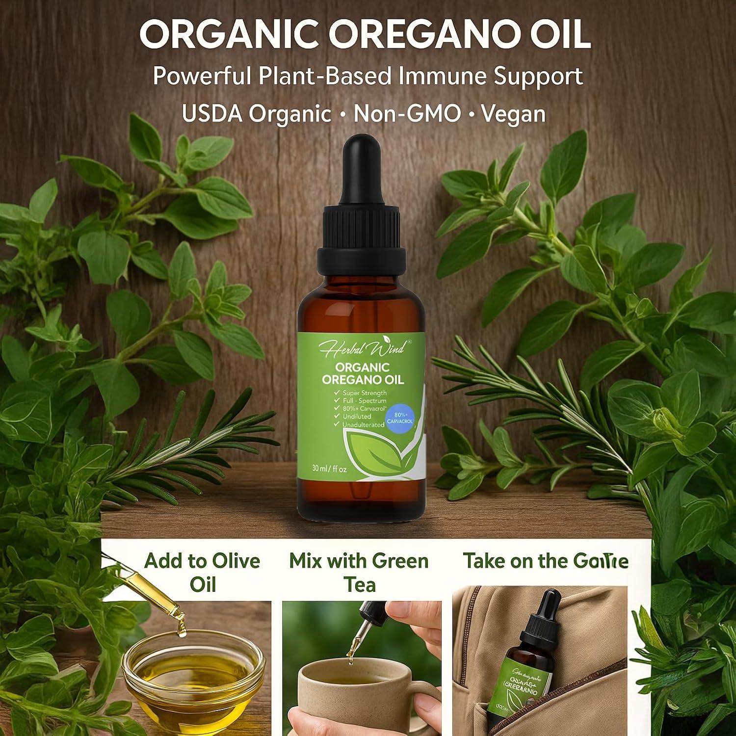 Aceite de Orégano Orgánico USDA 30ml - Suplemento Inmunológico