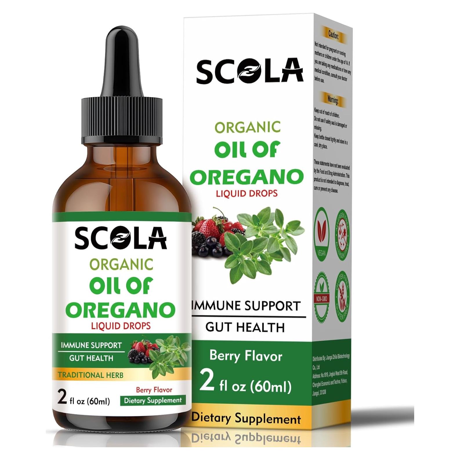 Aceite Orgánico de Orégano SCOLA 59.15 ml - Suplemento Inmunológico