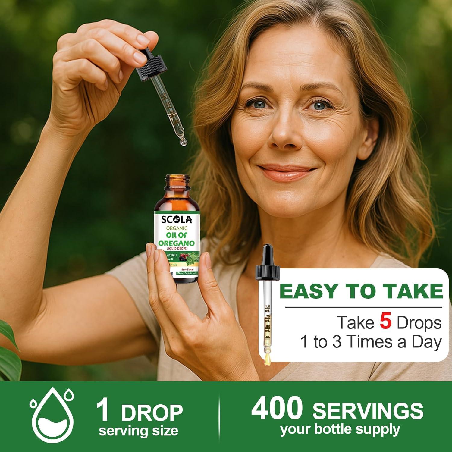 Aceite Orgánico de Orégano SCOLA 59.15 ml - Suplemento Inmunológico