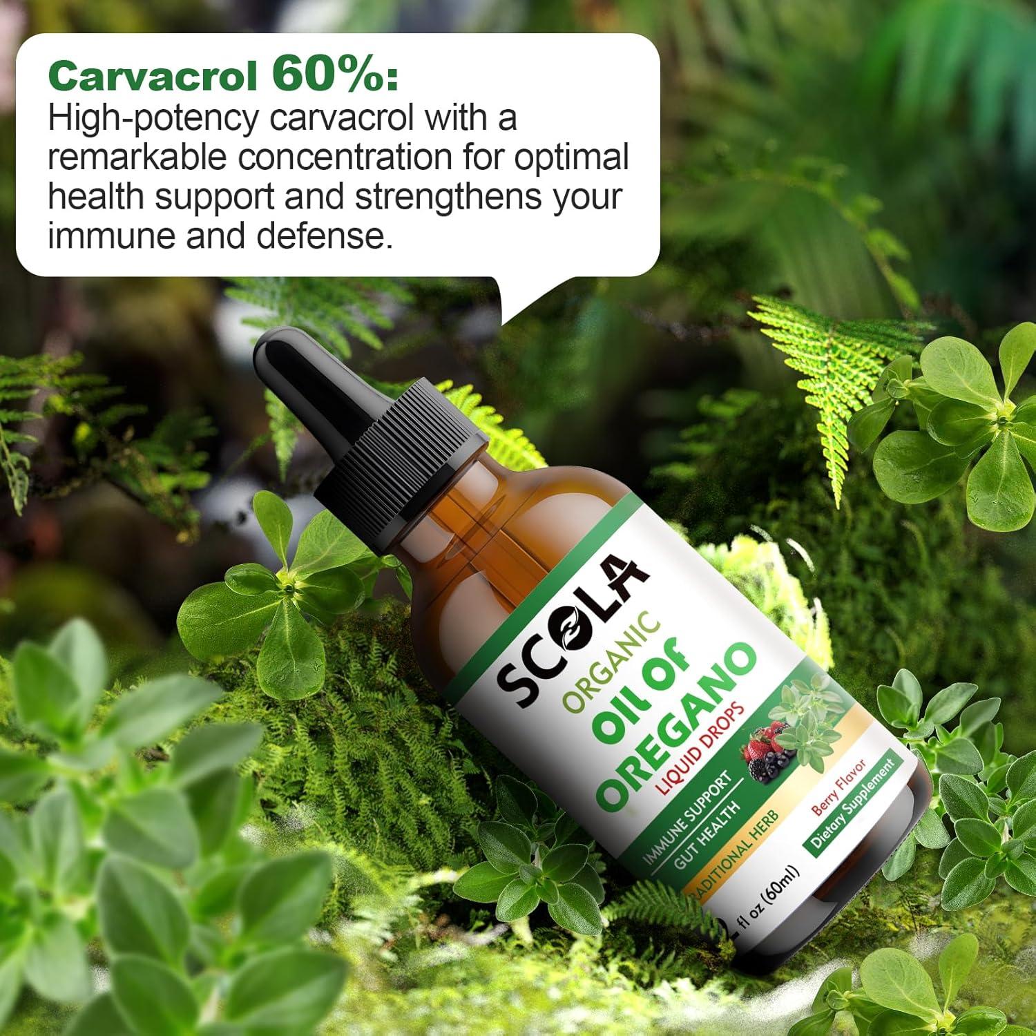 Aceite Orgánico de Orégano SCOLA 59.15 ml - Suplemento Inmunológico