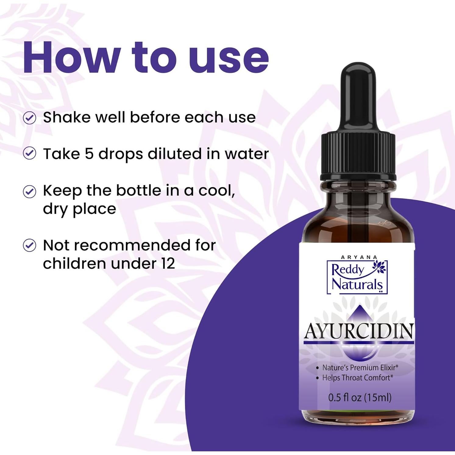 Aceite Esencial Orgánico Reddy Naturals Ayurcidin 14.79 ml